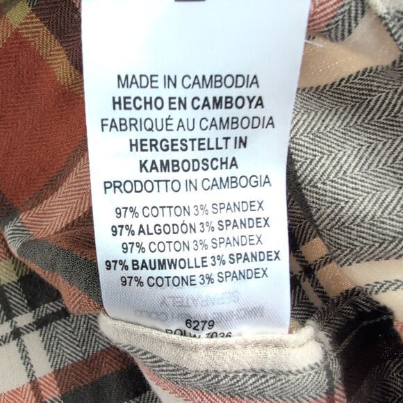 Legendary Whitetails Men's Casual Plaid Shirt - Rust, Black, Ivory - Picture 4 of 8